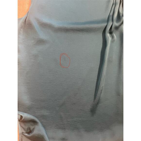 Vince Sleeveless Blouse Size 8 front asymmetrical drape deep jeweled teal color - Picture 7 of 16